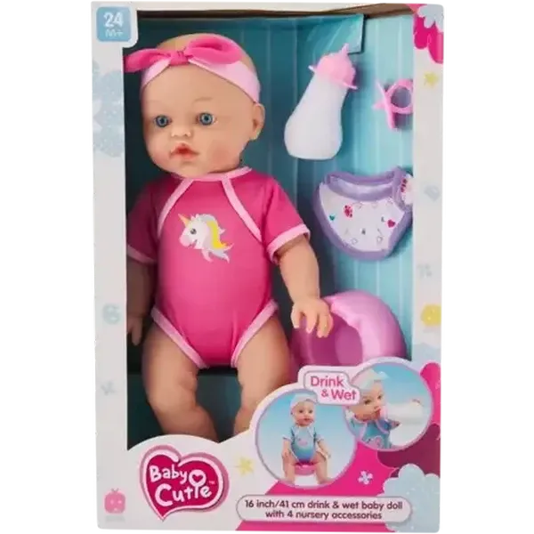 Baby Cutie Drink & Wet Baby Doll Set 5 Piece (Type May Vary)