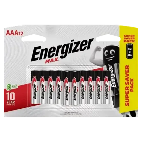 Energizer MAX AAA Alkaline Batteries 12-Pack