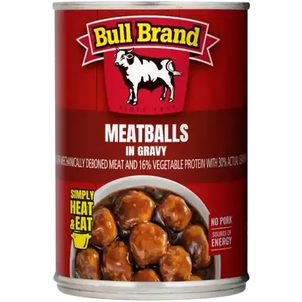 Bull Brand Meatballs In Rich Gravy Can 400g