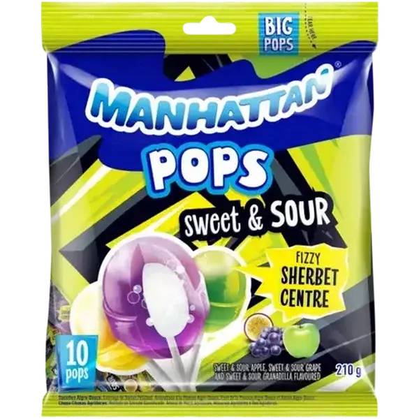 Manhattan Sweet & Sour Pops 10 Pack