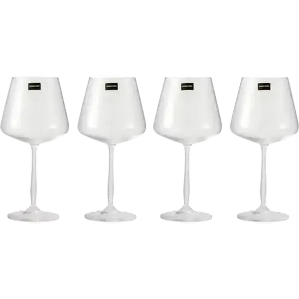 Maison Forine Gourmet Lead-Free Crystal Burgundy Wine Glasses 570ml 4-Pack