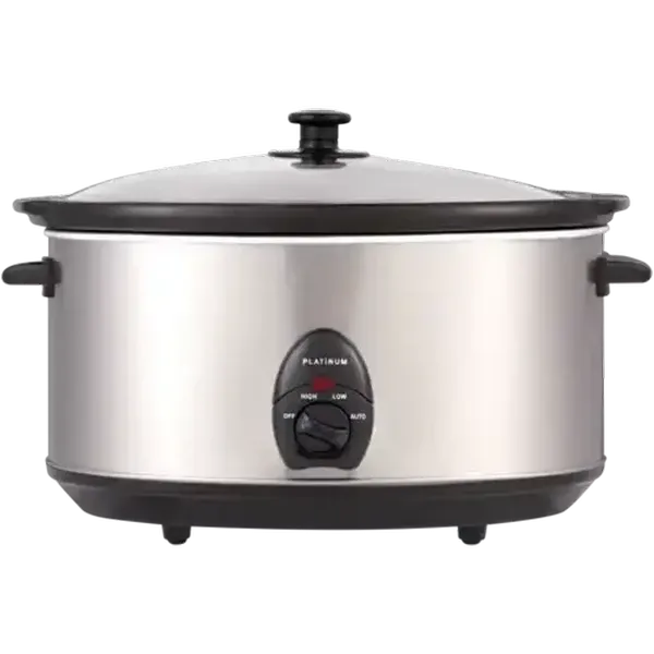 Platinum Silver Slow Cooker 6.5L 300W