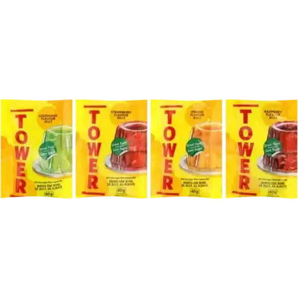 TOWER Greengage Flavoured Jelly 40g (Flavour May Vary)
