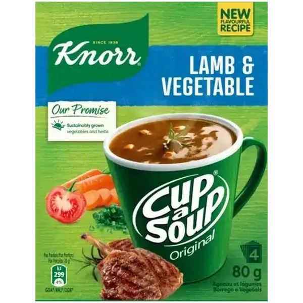 Knorr Cup-a-Soup Lamb And Vegetable Instant Soup 4 x 20g