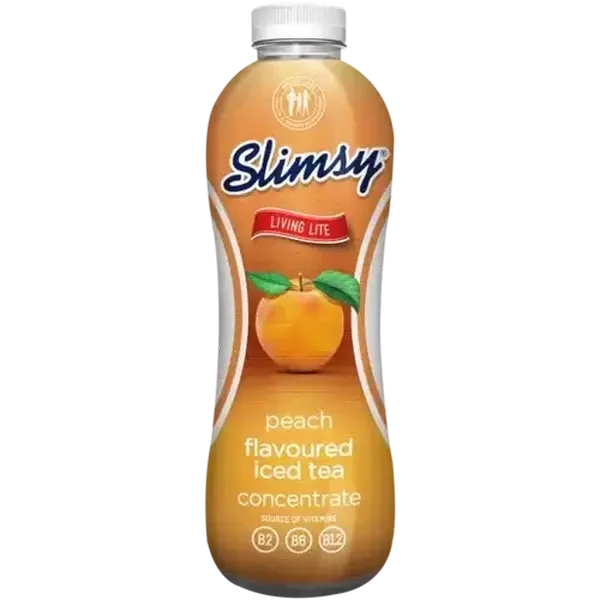Slimsy Peach Flavoured Iced Tea Concentrate Bottle 1L
