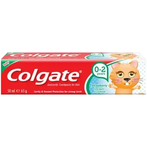Colgate Strawberry Anticavity Toothpaste for Kids 0-2 Years 50ml