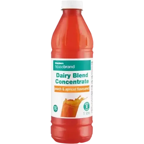 Checkers Housebrand Peach & Apricot Flavoured Dairy Blend Concentrate 1L