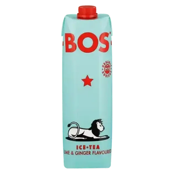 BOS Lime & Ginger Flavoured Ice Tea Carton 1L