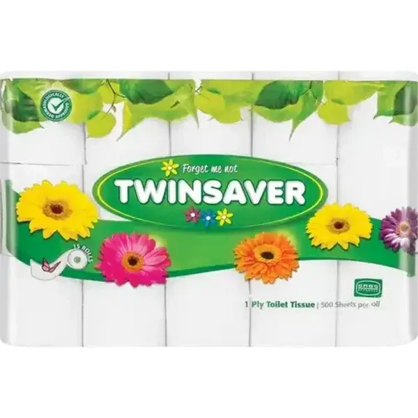 Twinsaver 1 Ply Toilet Rolls 15 Pack
