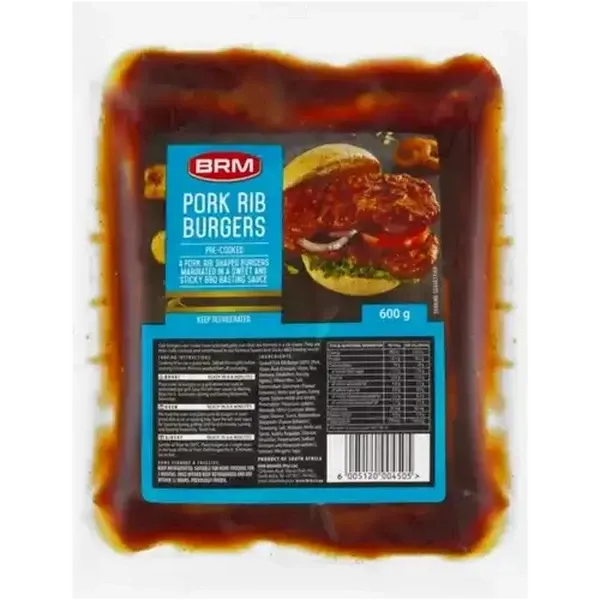 BRM Pork Rib Burgers 4 Pack