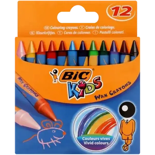 BIC Kids Wax Crayons 12-Pack