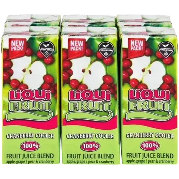 Liqui Fruit Cranberry Cooler Juice Boxes 6 x 200ml