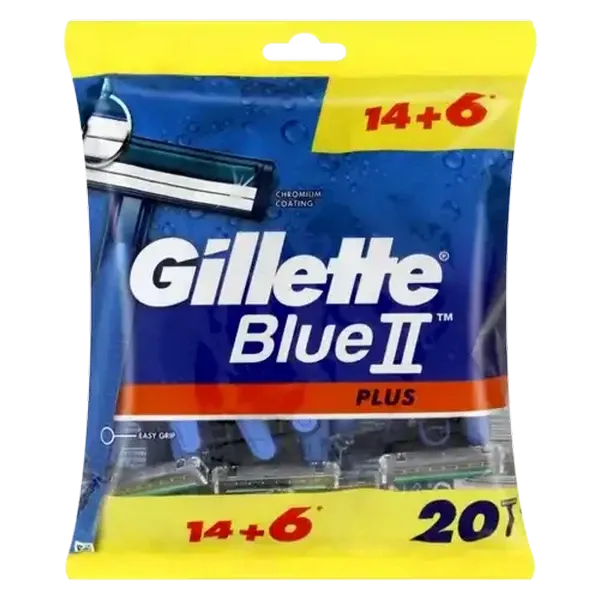 Gillette Blue II Plus Disposable Razors 20 Pack