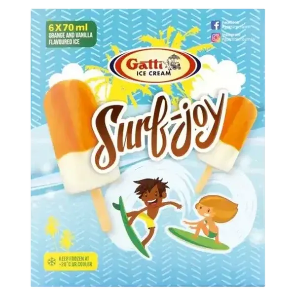 Gatti Ice Cream Surf Joy Ice Cream Sticks 6 x 70ml