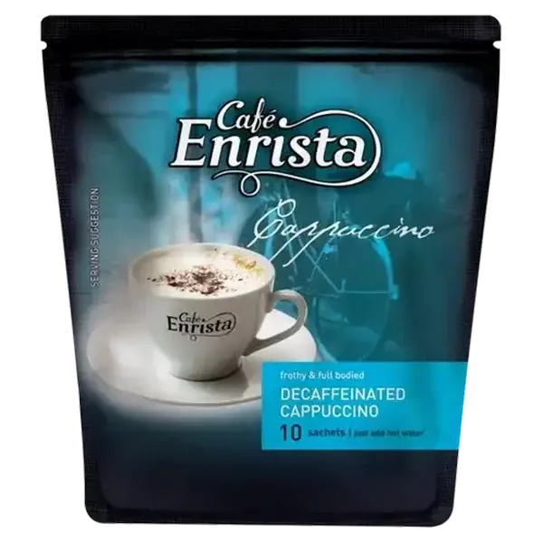 Café Enrista Instant Decaffeinated Cappuccino Sticks 10 Pack 120g
