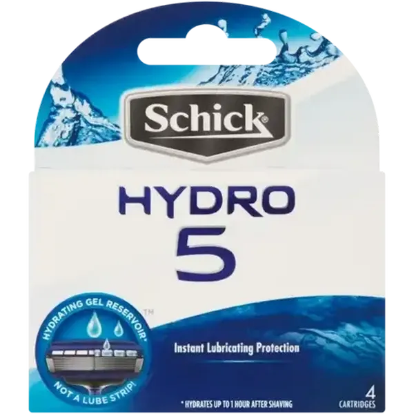 Schick Replacement Blade Hydro 5 Cartridges 4 Pack