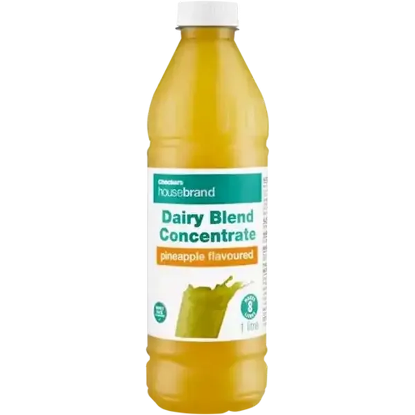Checkers Housebrand Pineapple Flavoured Dairy Blend Concentrate 1L
