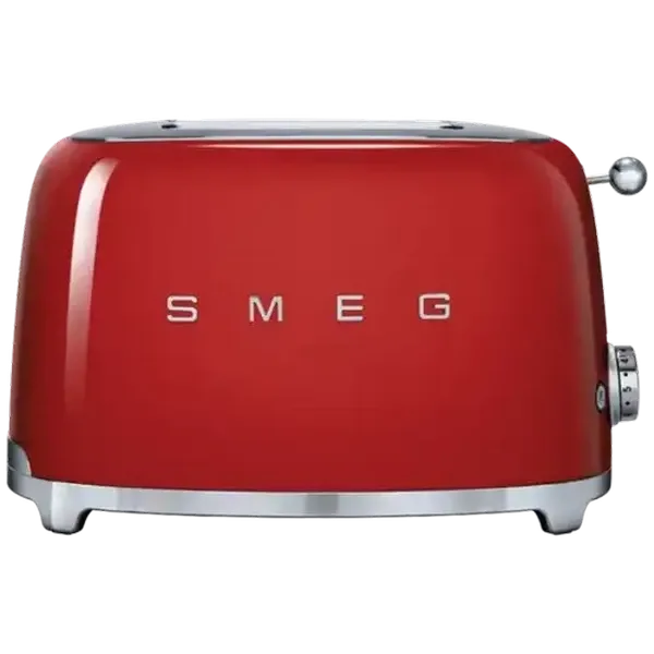 Smeg Glossy Red Retro 2-Slice Toaster 950W