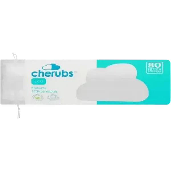 Cherubs Flushable ECOtton Rounds 80 Pack
