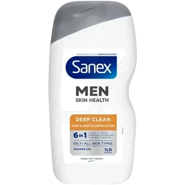 Sanex Men Skin Health Deep Clean 6-in-1 Shower Gel 500ml