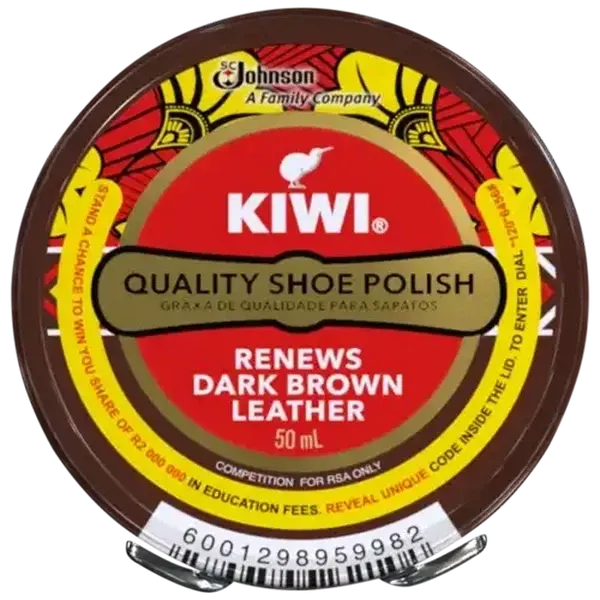 Kiwi Dark Brown Shoe Polish 50ml