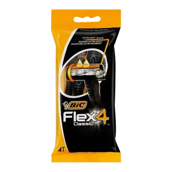 BIC Flex 4 Men's Disposable Razors Pouch 4 Pack