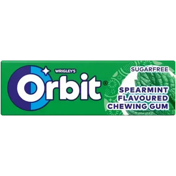Wrigley's Orbit Spearmint Sugarfree Chewing Gum 10 Pack