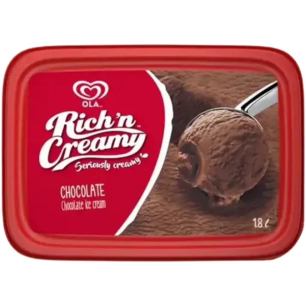 Ola Rich 'n Creamy Chocolate Flavoured Ice Cream 1.8L
