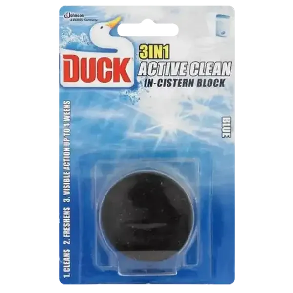 Duck Active Clean 3-in-1 In-Cistern Block Blue 45g