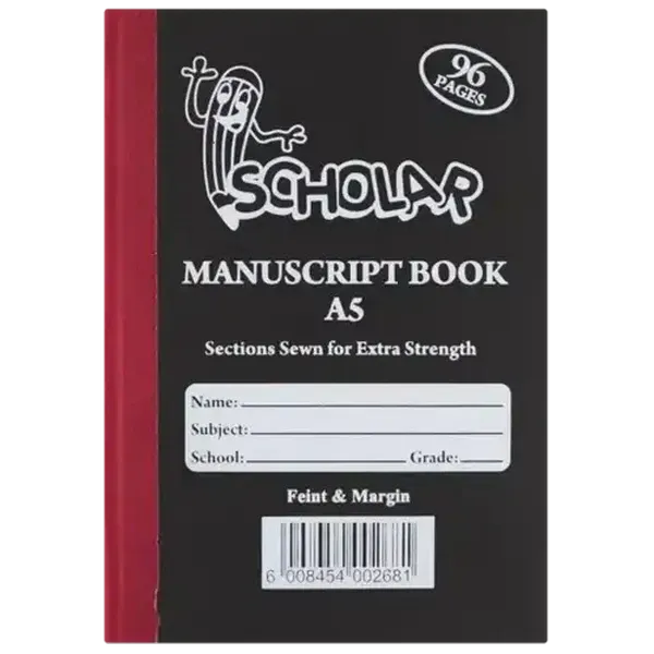 Croxley Scholar A5 Feint & Margin Hardcover Manuscript Book 96 Pages