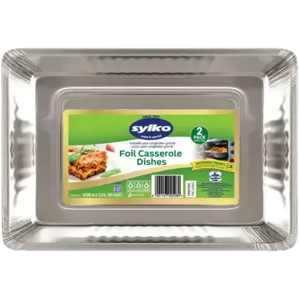 Sylko Foil Casserole Dishes 2 x 2365ml