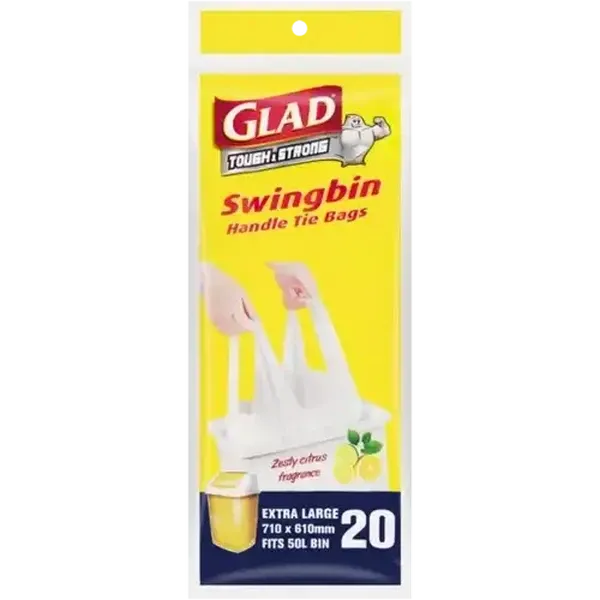 Glad Swingbin Handle Tie Bags 20 Pack
