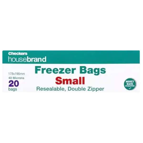 Checkers Housebrand Small Freezer Bags 20 Pack