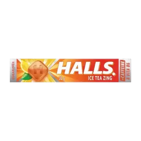 HALLS Ice Tea Zing Flavoured Lozenges 32g
