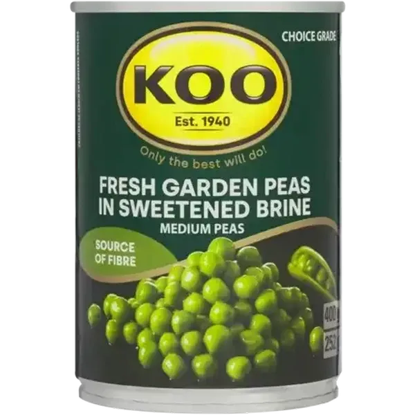 KOO Fresh Garden Peas in Sweetened Brine 400g