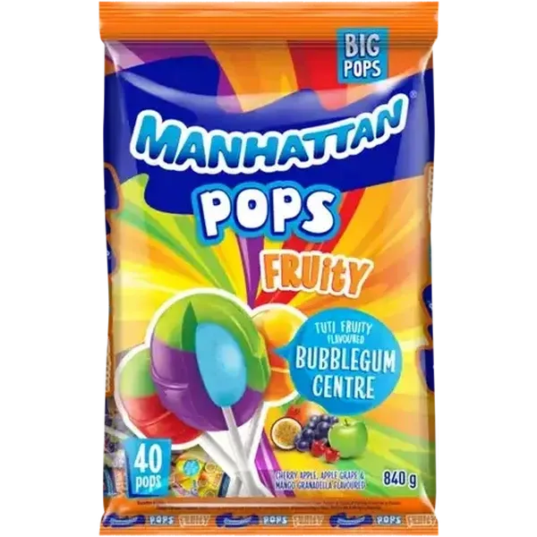 Manhattan Tutti Fruity Flavoured Pops 840g
