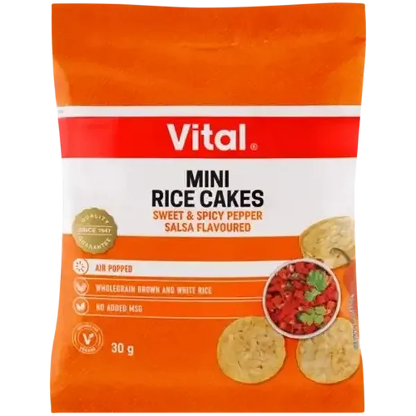 Vital Sweet & Spicy Pepper Flavoured Mini Rice Cakes 30g
