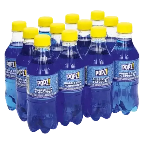 Popz! Bubblegum Flavoured Soft Drink 12 x 330ml