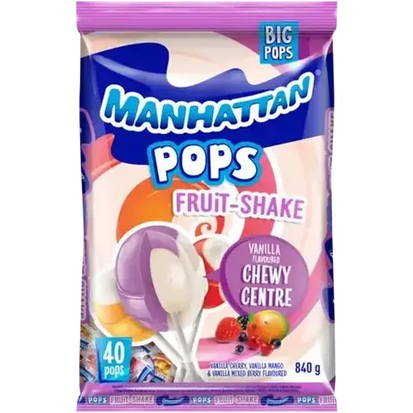 Manhattan Vanilla Flavoured Fruit-Shake Pops 840g