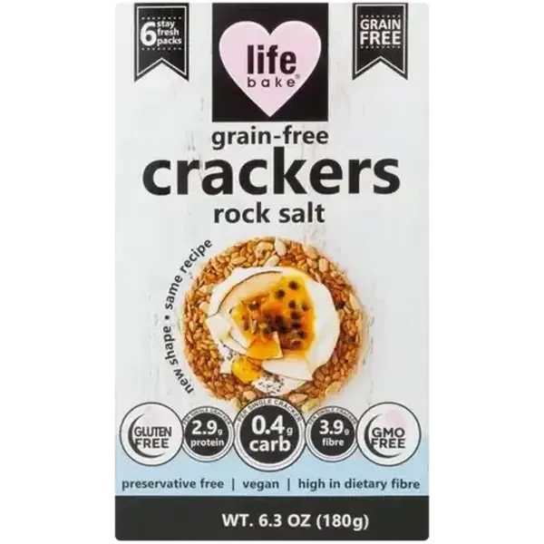 Life Bake Grain - Free Crackers Rock Salt 180g