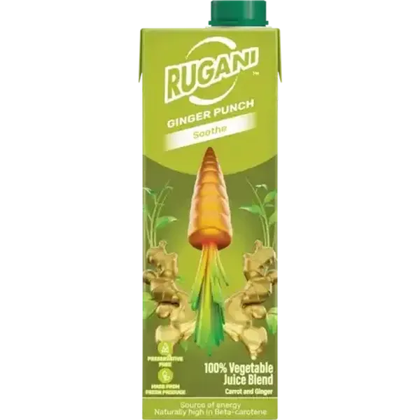 Rugani Ginger Punch 100% Vegetable Juice Blend 750ml