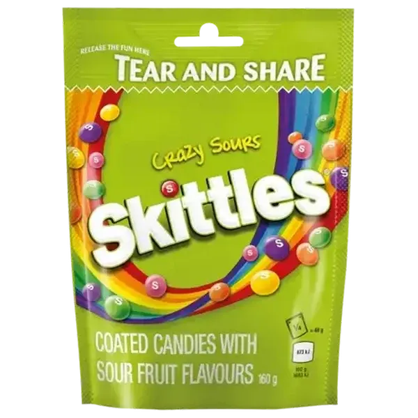 Skittles Sours Sweets 160/136g