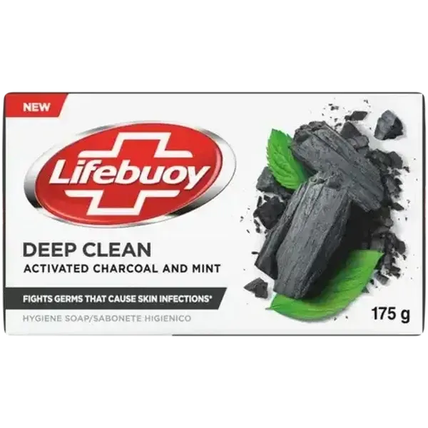 Lifebuoy Deep Clean Activated Charcoal and Mint Hygiene Soap 175g