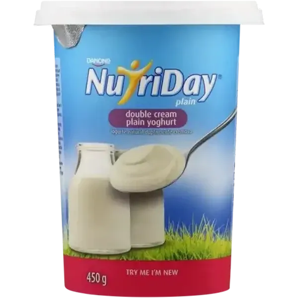 Danone NutriDay Plain Double Cream Yoghurt 450g