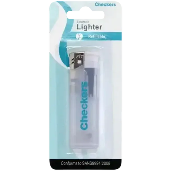 Checkers Refillable Electronic Lighter (Colour May Vary)