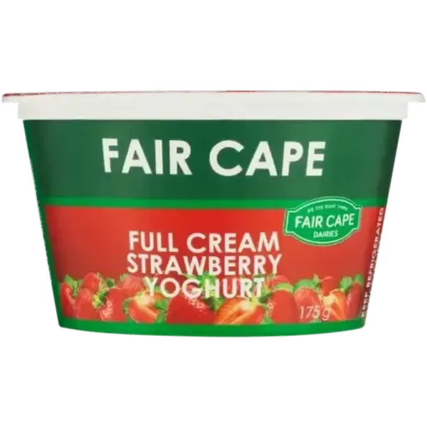 Fair Cape Dairies Strawberry Full Cream Yoghurt 175g