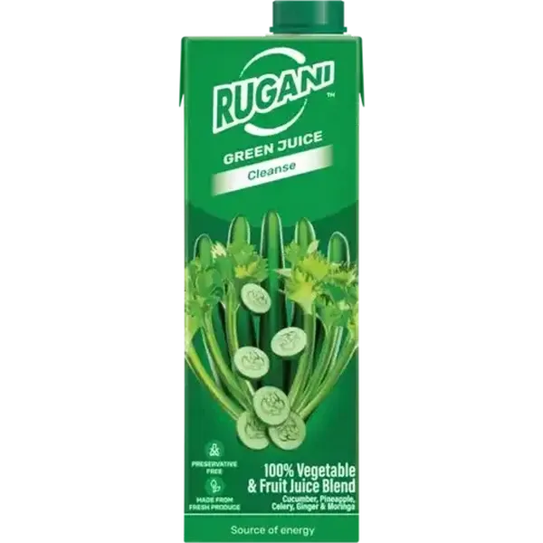 Rugani Green Juice 100% Vegetable & Fruit Juice Blend 750ml