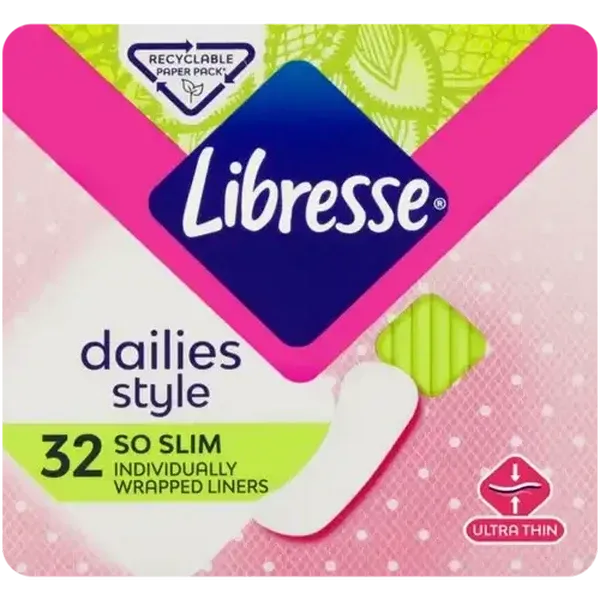 Libresse Dailies Style Pantyliners Ultra Thin 32 Pack