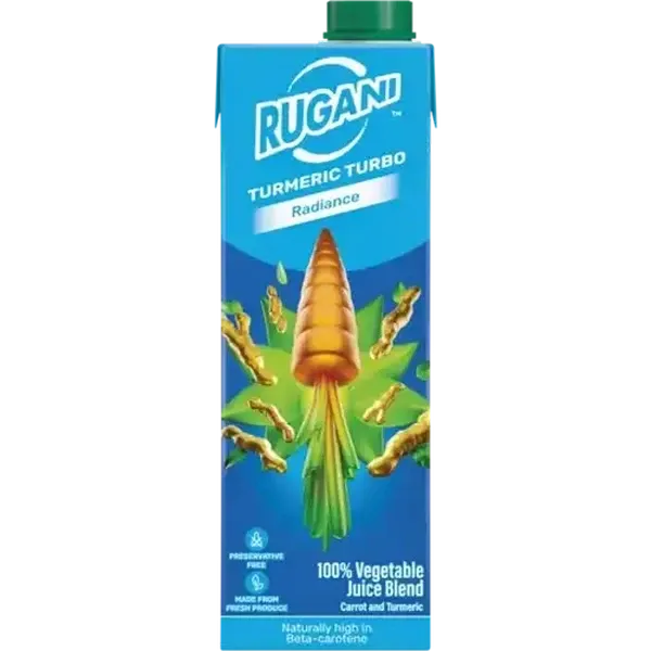 Rugani Turmeric Turbo 100% Vegetable Juice Blend 750ml