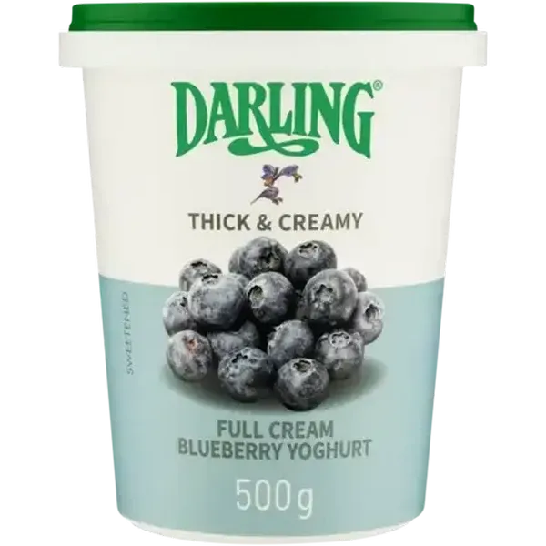 Darling Thick & Creamy Blueberry Full Cream Yoghurt 500g